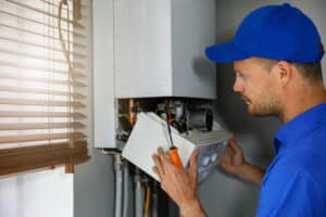 Maintenance,And,Repair,Service,Engineer,Working,With,House,Gas,Heating